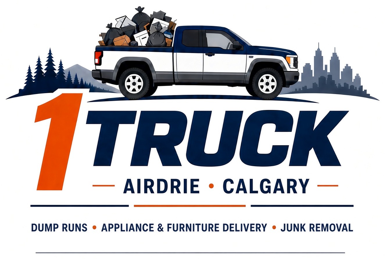 1TRUCK. Dump runs, appliance and furniture delivery, and junk removal in Airdrie and Calgary.